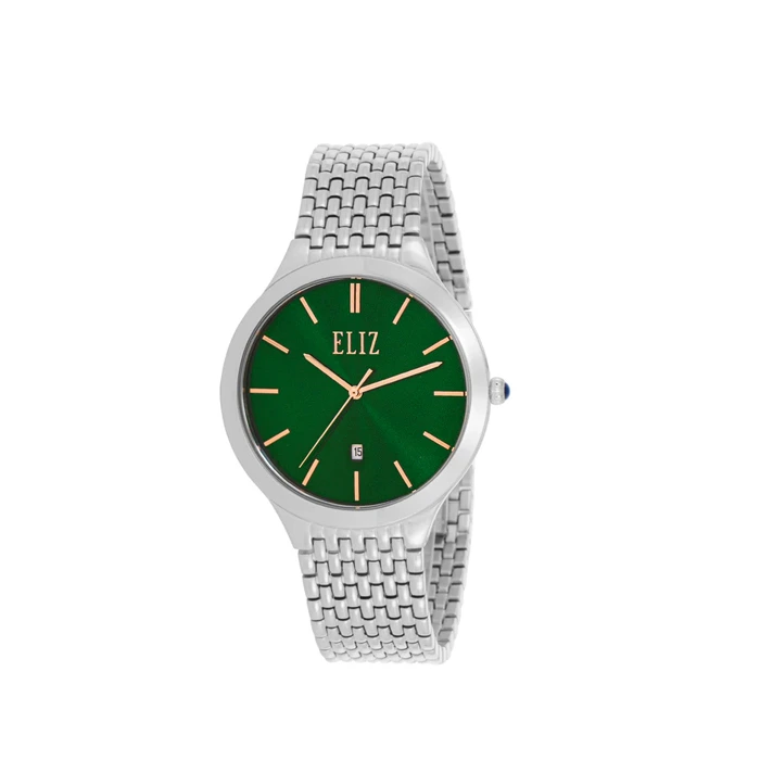 ELIZ ES8691G2SES SS Case & Band Date Men's Watch