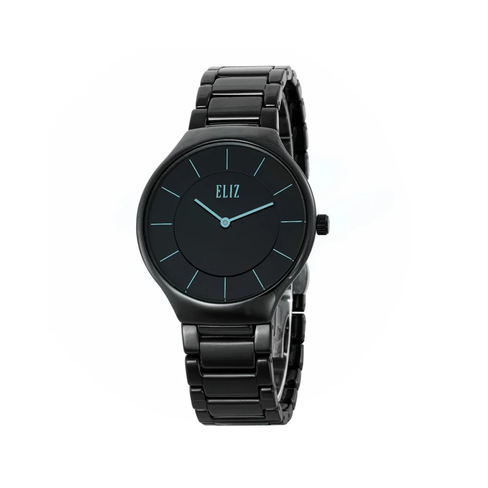 ELIZ ES8802U3NGN Ceramic Case & Band 2-Hands Unisex Watch