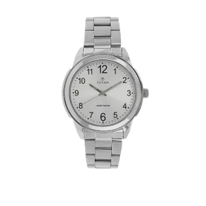 Swiss luxury watch with stainless steel band