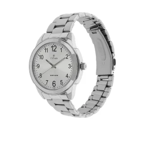 Swiss luxury watch with stainless steel band