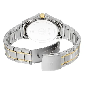 Swiss luxury watch with stainless steel band