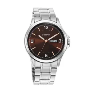 Swiss luxury watch with stainless steel band
