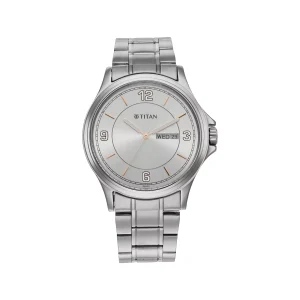 Swiss luxury watch with stainless steel band