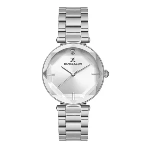 Swiss luxury watch with stainless steel band