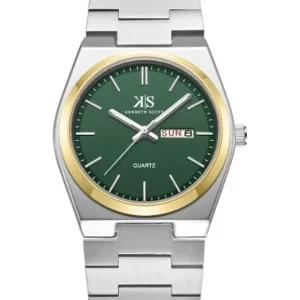 Swiss luxury watch with stainless steel band