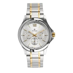 Swiss luxury watch with stainless steel band