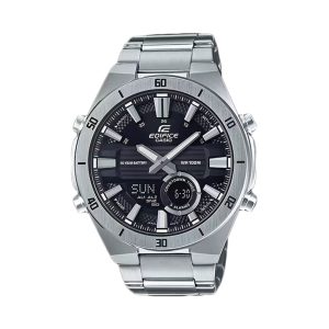 Swiss luxury watch with stainless steel band