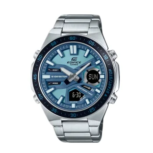 Swiss luxury watch with stainless steel band