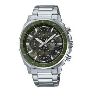 Swiss luxury watch with stainless steel band