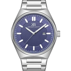 Swiss luxury watch with stainless steel band