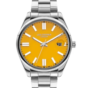 Swiss luxury watch with stainless steel band