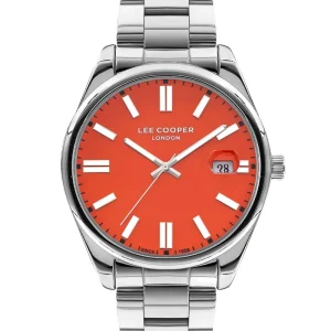 Swiss luxury watch with stainless steel band