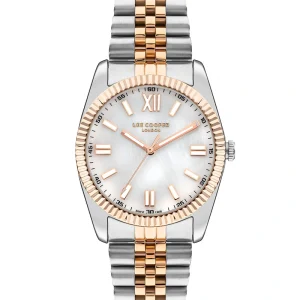 Swiss luxury watch with stainless steel band