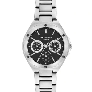 Swiss luxury watch with stainless steel band