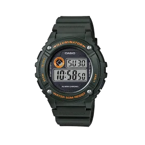 CASIO W216H-3B DIGITAL RESIN STRAP MEN'S WATCH
