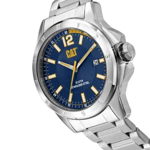 Swiss luxury watch with stainless steel band