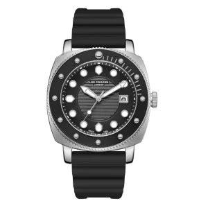 Swiss luxury watch with stainless steel band