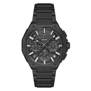 Swiss luxury watch with stainless steel band