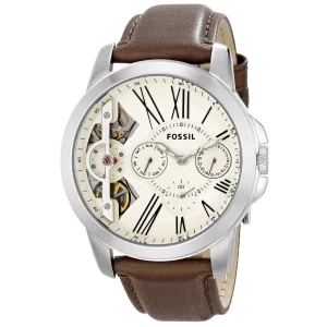 Swiss luxury watch with stainless steel band
