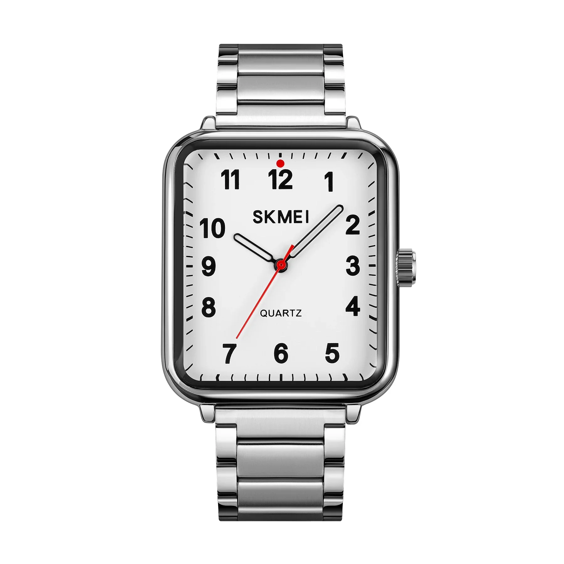 Timezone Oman – Luxury Watches, Swiss Timepieces & Smartwatches SKMEI 1954 Casual Elegant Rectangle Dial Shape Stainless Steel Men Quartz Watch - Image 3