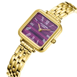 Swiss luxury watch with stainless steel band