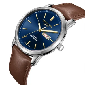 Swiss luxury watch with stainless steel band