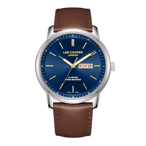 Swiss luxury watch with stainless steel band