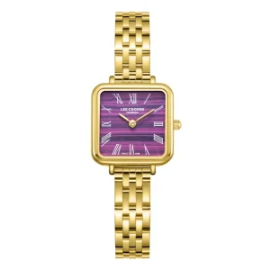 Swiss luxury watch with stainless steel band