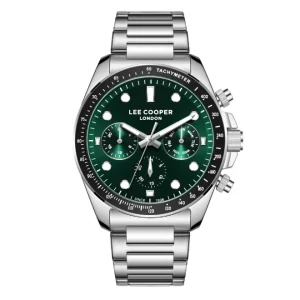 Swiss luxury watch with stainless steel band