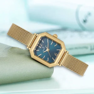 Swiss luxury watch with stainless steel band