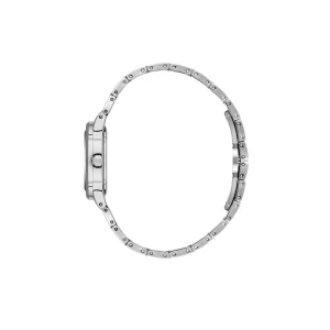 Swiss luxury watch with stainless steel band