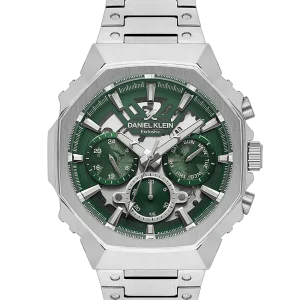 Swiss luxury watch with stainless steel band