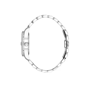 Swiss luxury watch with stainless steel band