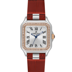 Swiss luxury watch with stainless steel band