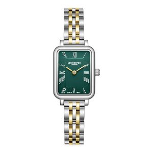 Swiss luxury watch with stainless steel band