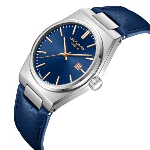 Swiss luxury watch with stainless steel band