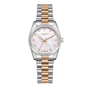 Swiss luxury watch with stainless steel band