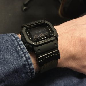 Swiss luxury watch with stainless steel band