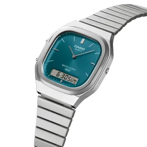 Swiss luxury watch with stainless steel band