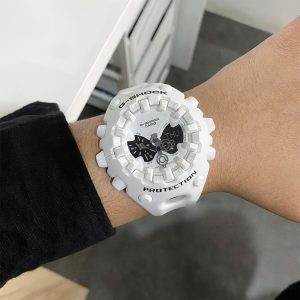 Swiss luxury watch with stainless steel band