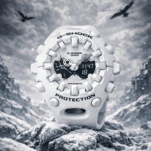 Swiss luxury watch with stainless steel band