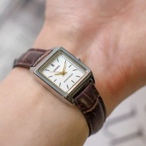 Swiss luxury watch with stainless steel band