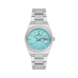 Swiss luxury watch with stainless steel band