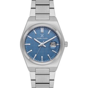 Swiss luxury watch with stainless steel band