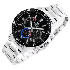 Swiss luxury watch with stainless steel band