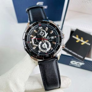 Swiss luxury watch with stainless steel band