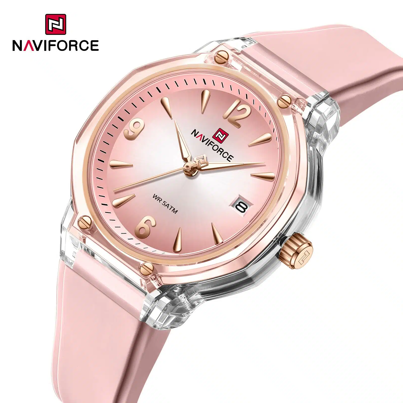Timezone Oman – Luxury Watches, Swiss Timepieces & Smartwatches NAVIFORCE NF6110 LADIES WATCH - Image 3