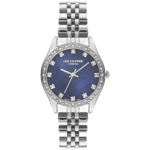 Swiss luxury watch with stainless steel band