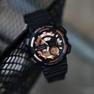 Swiss luxury watch with stainless steel band