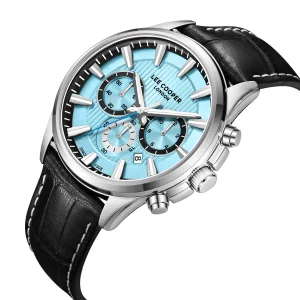 Swiss luxury watch with stainless steel band
